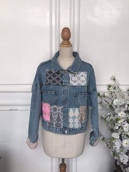 S - Denim Patch Jacket
