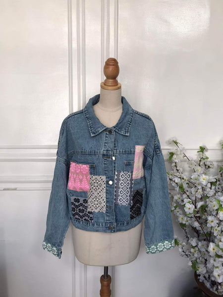 L - Denim Patch Jacket
