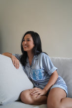 Load image into Gallery viewer, Dusty blue shorts set
