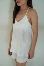 Load image into Gallery viewer, White sleeveless shorts set
