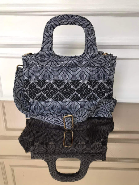 Floral Black Tote Bag